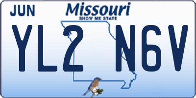MO license plate YL2N6V