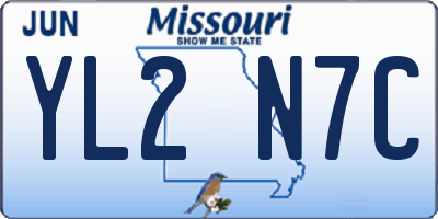 MO license plate YL2N7C