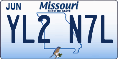 MO license plate YL2N7L