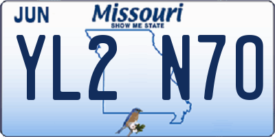 MO license plate YL2N7O
