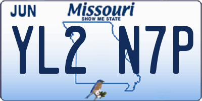 MO license plate YL2N7P