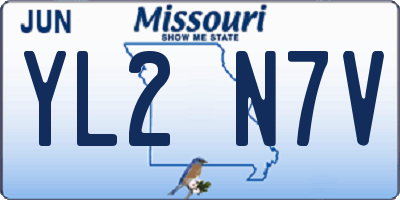 MO license plate YL2N7V