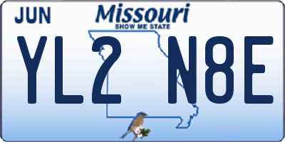 MO license plate YL2N8E