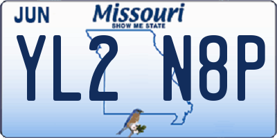 MO license plate YL2N8P