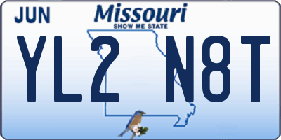 MO license plate YL2N8T
