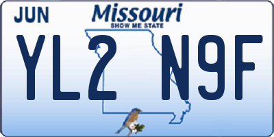 MO license plate YL2N9F