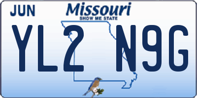 MO license plate YL2N9G