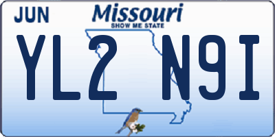 MO license plate YL2N9I