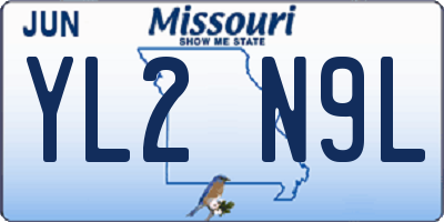 MO license plate YL2N9L