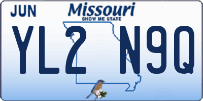 MO license plate YL2N9Q