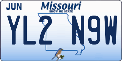 MO license plate YL2N9W