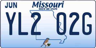 MO license plate YL2O2G