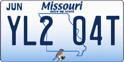 MO license plate YL2O4T