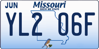 MO license plate YL2O6F