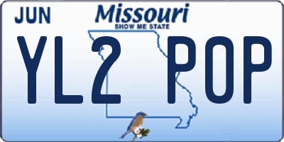 MO license plate YL2P0P