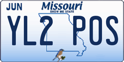 MO license plate YL2P0S