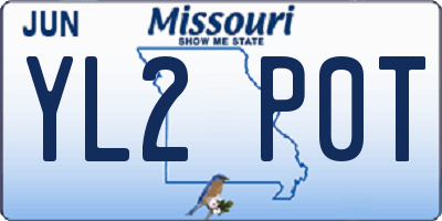MO license plate YL2P0T