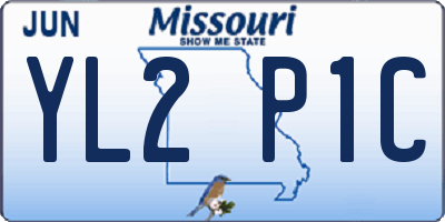 MO license plate YL2P1C