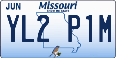 MO license plate YL2P1M