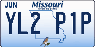 MO license plate YL2P1P