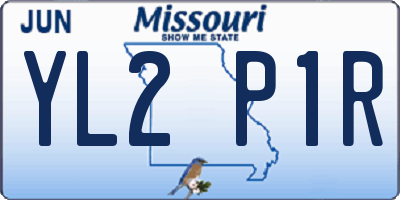 MO license plate YL2P1R