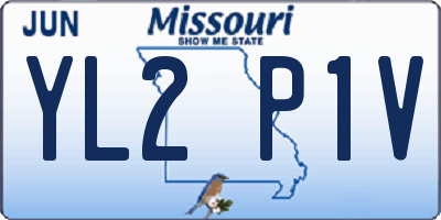 MO license plate YL2P1V