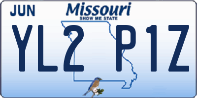 MO license plate YL2P1Z