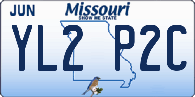 MO license plate YL2P2C