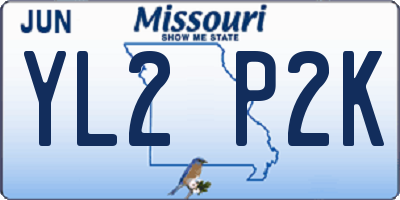 MO license plate YL2P2K