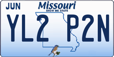 MO license plate YL2P2N