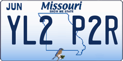 MO license plate YL2P2R