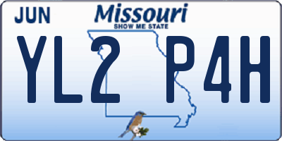 MO license plate YL2P4H