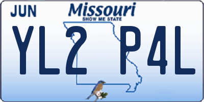 MO license plate YL2P4L