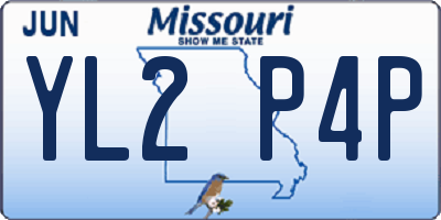 MO license plate YL2P4P