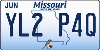 MO license plate YL2P4Q