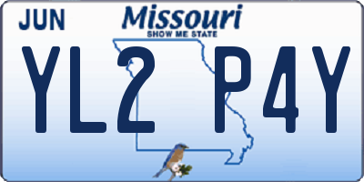 MO license plate YL2P4Y