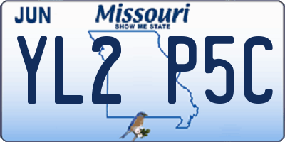 MO license plate YL2P5C