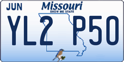 MO license plate YL2P5O