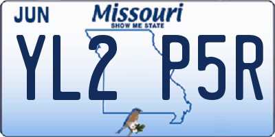 MO license plate YL2P5R