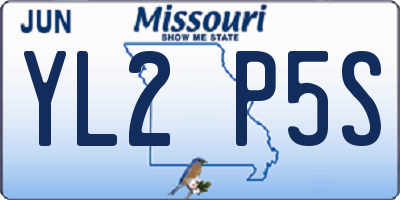 MO license plate YL2P5S