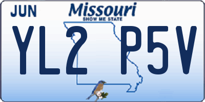 MO license plate YL2P5V