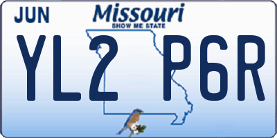 MO license plate YL2P6R