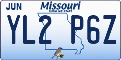 MO license plate YL2P6Z