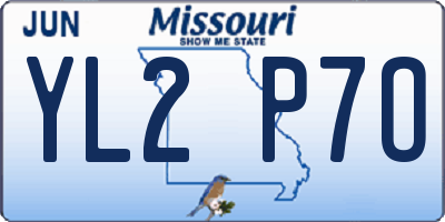 MO license plate YL2P7O