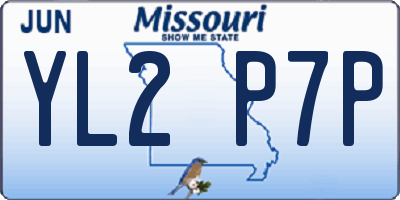 MO license plate YL2P7P
