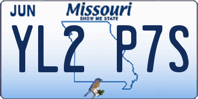 MO license plate YL2P7S