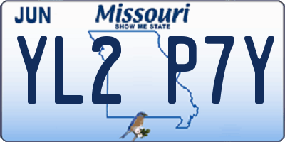 MO license plate YL2P7Y