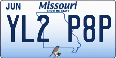 MO license plate YL2P8P