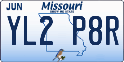 MO license plate YL2P8R