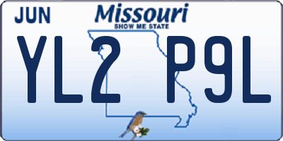 MO license plate YL2P9L